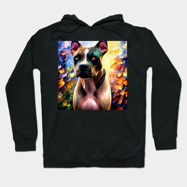 Pitbull Watercolor Hoodie by Shadowbyte91